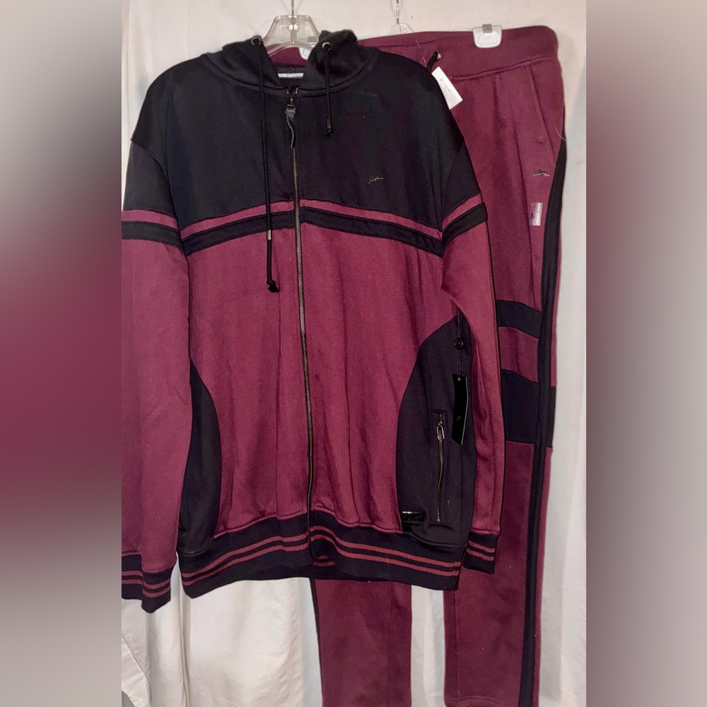 A. Tiziano Track Suit Hooded Zip Jacket & Drawstring Pants Mens Size 3XL  New